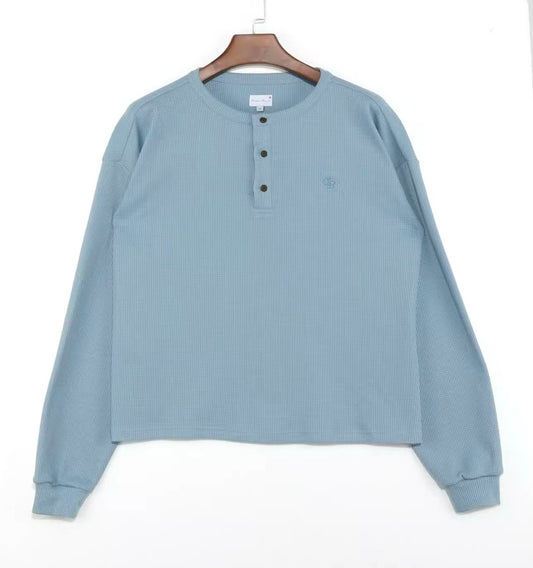 Waffle knit [Blue]